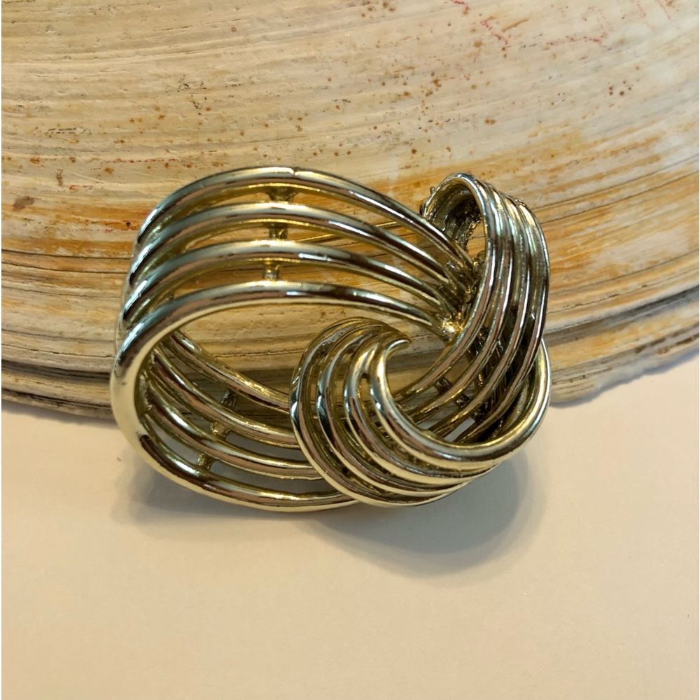 Marboux knot swirl brooch vintage signed
